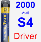 Driver Wiper Blade for 2000 Audi S4 - Assurance