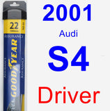 Driver Wiper Blade for 2001 Audi S4 - Assurance