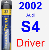 Driver Wiper Blade for 2002 Audi S4 - Assurance