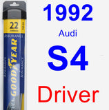 Driver Wiper Blade for 1992 Audi S4 - Assurance