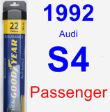 Passenger Wiper Blade for 1992 Audi S4 - Assurance