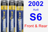Front & Rear Wiper Blade Pack for 2002 Audi S6 - Assurance