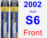 Front Wiper Blade Pack for 2002 Audi S6 - Assurance