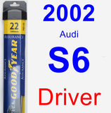 Driver Wiper Blade for 2002 Audi S6 - Assurance
