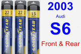 Front & Rear Wiper Blade Pack for 2003 Audi S6 - Assurance