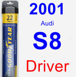 Driver Wiper Blade for 2001 Audi S8 - Assurance