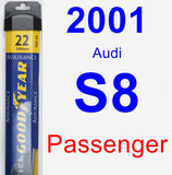 Passenger Wiper Blade for 2001 Audi S8 - Assurance