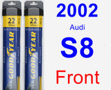 Front Wiper Blade Pack for 2002 Audi S8 - Assurance
