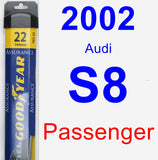 Passenger Wiper Blade for 2002 Audi S8 - Assurance