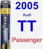 Passenger Wiper Blade for 2005 Audi TT - Assurance