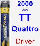 Driver Wiper Blade for 2000 Audi TT Quattro - Assurance