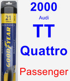 Passenger Wiper Blade for 2000 Audi TT Quattro - Assurance