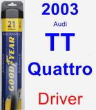 Driver Wiper Blade for 2003 Audi TT Quattro - Assurance