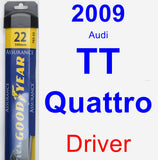 Driver Wiper Blade for 2009 Audi TT Quattro - Assurance