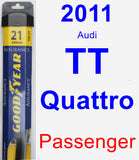 Passenger Wiper Blade for 2011 Audi TT Quattro - Assurance