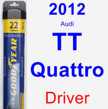 Driver Wiper Blade for 2012 Audi TT Quattro - Assurance