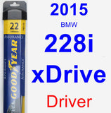 Driver Wiper Blade for 2015 BMW 228i xDrive - Assurance