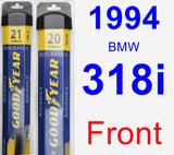 Front Wiper Blade Pack for 1994 BMW 318i - Assurance