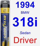 Driver Wiper Blade for 1994 BMW 318i - Assurance