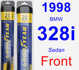 Front Wiper Blade Pack for 1998 BMW 328i - Assurance