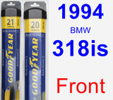 Front Wiper Blade Pack for 1994 BMW 318is - Assurance