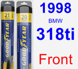 Front Wiper Blade Pack for 1998 BMW 318ti - Assurance