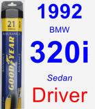 Driver Wiper Blade for 1992 BMW 320i - Assurance