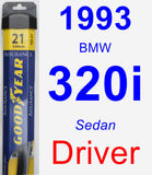 Driver Wiper Blade for 1993 BMW 320i - Assurance