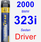 Driver Wiper Blade for 2000 BMW 323i - Assurance