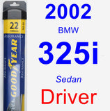 Driver Wiper Blade for 2002 BMW 325i - Assurance