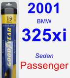 Passenger Wiper Blade for 2001 BMW 325xi - Assurance