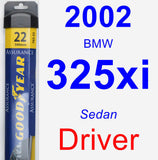 Driver Wiper Blade for 2002 BMW 325xi - Assurance