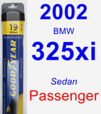 Passenger Wiper Blade for 2002 BMW 325xi - Assurance