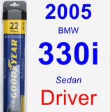 Driver Wiper Blade for 2005 BMW 330i - Assurance