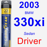 Driver Wiper Blade for 2003 BMW 330xi - Assurance