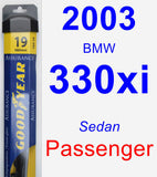 Passenger Wiper Blade for 2003 BMW 330xi - Assurance