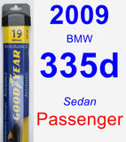 Passenger Wiper Blade for 2009 BMW 335d - Assurance