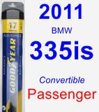 Passenger Wiper Blade for 2011 BMW 335is - Assurance