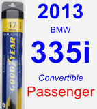 Passenger Wiper Blade for 2013 BMW 335i - Assurance