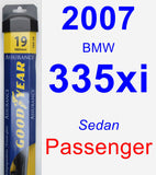Passenger Wiper Blade for 2007 BMW 335xi - Assurance