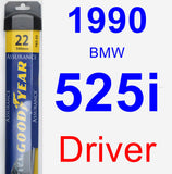 Driver Wiper Blade for 1990 BMW 525i - Assurance