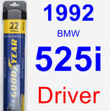 Driver Wiper Blade for 1992 BMW 525i - Assurance
