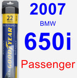 Passenger Wiper Blade for 2007 BMW 650i - Assurance