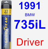 Driver Wiper Blade for 1991 BMW 735iL - Assurance