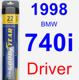 Driver Wiper Blade for 1998 BMW 740i - Assurance