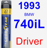 Driver Wiper Blade for 1993 BMW 740iL - Assurance