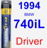 Driver Wiper Blade for 1994 BMW 740iL - Assurance