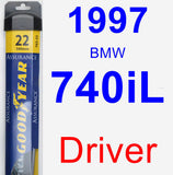 Driver Wiper Blade for 1997 BMW 740iL - Assurance