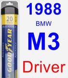 Driver Wiper Blade for 1988 BMW M3 - Assurance