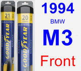 Front Wiper Blade Pack for 1994 BMW M3 - Assurance